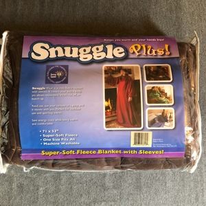 Snuggle Plus Super Soft Blanket with Sleeves Brown